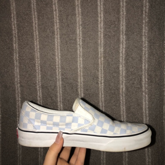 periwinkle checkered vans
